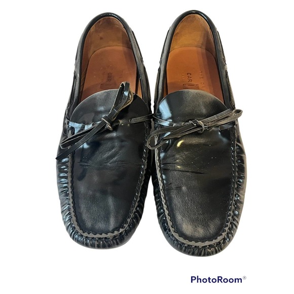 The PRADA Original Car Shoe Driving Moccasin •7• Mocs Grey Pewter Patent Leather - Picture 12 of 12